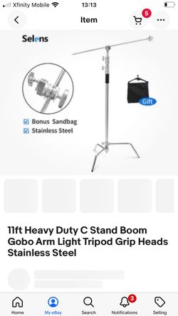 Two 11 ft. Standing Booms
