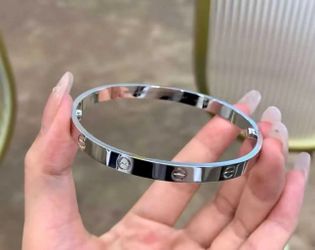 Cartier love bracelet, white gold. 