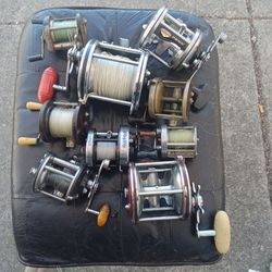 Lot of Vintage Conventional Fishing Reels