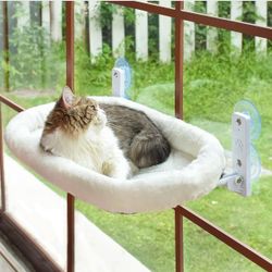 AMOSIJOY Cordless Cat Window window Perch with 4 Strong Suction Cups