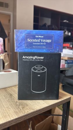 AmazingFlower Waterless Essential Oil Diffuser Black + 6 essential Oils