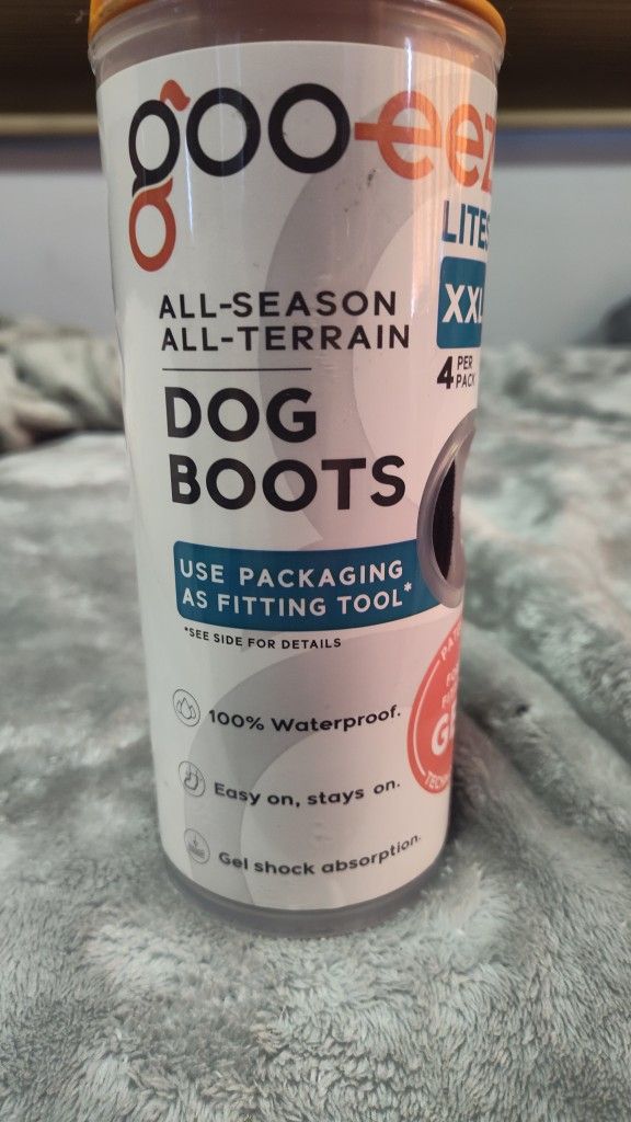 4 Pack, Black, Goo-Eez Lites Dog Boots