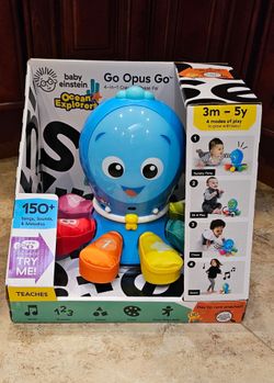 Baby Einstein Go Opus Go 4-in-1 Crawl and Chase Baby Learning Toy: Gross Motor Skills, Shapes and Colors, Numbers, Music