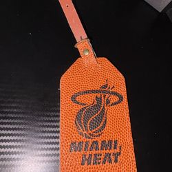 Vintage Miami Heat leather Luggage Tag