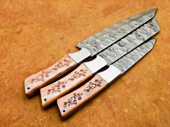 Handmade Damascus Steel 3 Piece Chef Knife Set