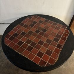 Beautiful Tile Inlay And Oak Wood Table