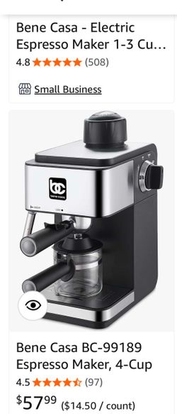 Bene Casa BC-99189 Espresso Maker 4-Cup