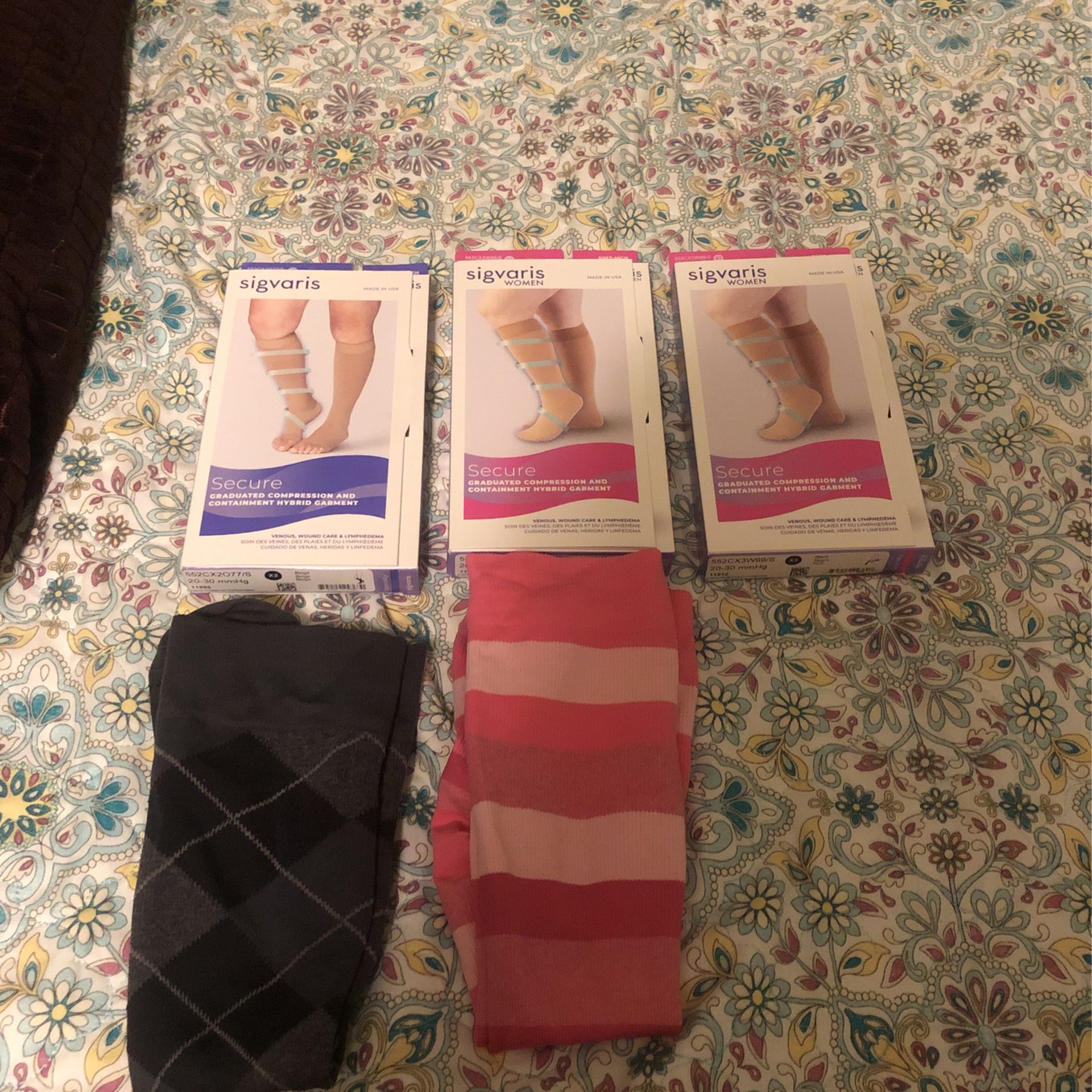 Womens Medical Compression Knee Hi And Compression Socks 