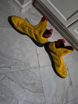 Adidas Laceless Knit Sneakers Yellow Red