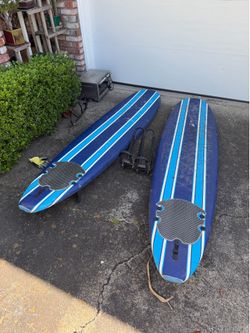 Pair 8 foot Wavestorm Soft Top Surf Boards