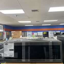 BLACK STAINLESS STEEL SAMSUNG MICROWAVE 