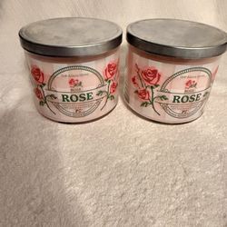 Bath And Bodyworks Rose 3 Wick Candle