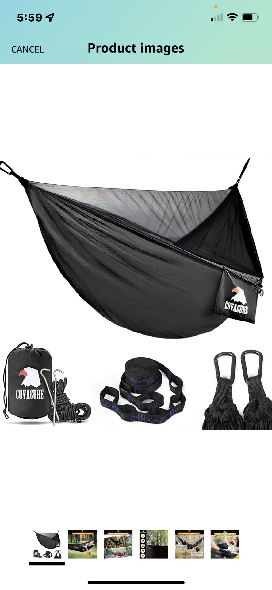 Covacure Camping Hammock - Lightweight Double Hammock, Hold Up to 772lbs, Portable Hammocks for Indoor, Outdoor, Hiking, Camping, Backpacking, Travel,