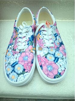 Floral Vans size 8
