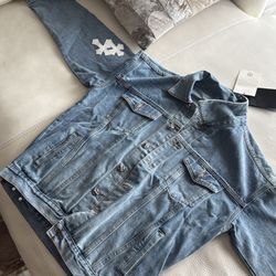 Chrome heart denim jacket S M L available 