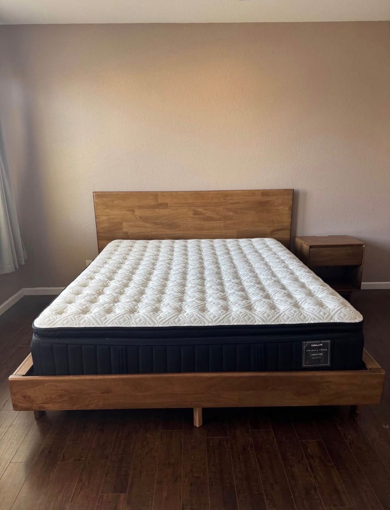 Cal King Bed Frame & Mattress