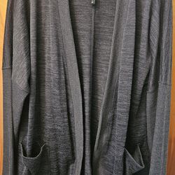Dark Gray Cardigan Jacket; Women's Size 2X; WORN ONCE (I have a light gray one also)