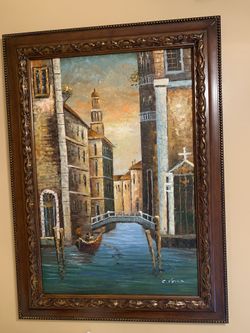 Antique Oil painting, framed art