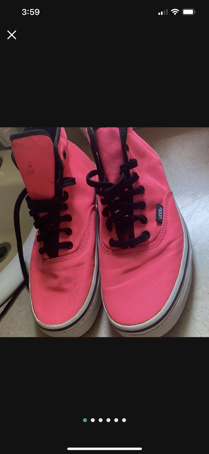 Like New Vans Tennis Shoes Used Once Size Women 8 and Men 6.5