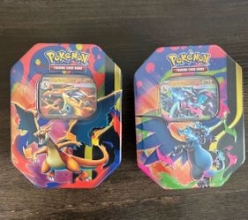 Pokemon Mega Evolution Charizard X and Y Tin Set