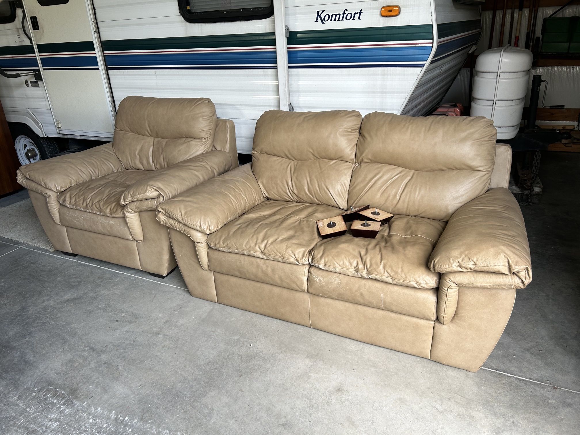 Matching chair and loveseat 