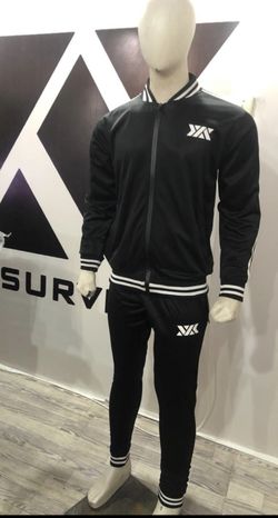 (DAY ZERO SURVIVAL) Men's Great Quality 2 Pcs Gym Tracksuit Set. Jacket & Pant.