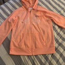 Women’s Juniors Size M Medium Aeropostale Full Zipper Hoodie Pink New Without Tags 