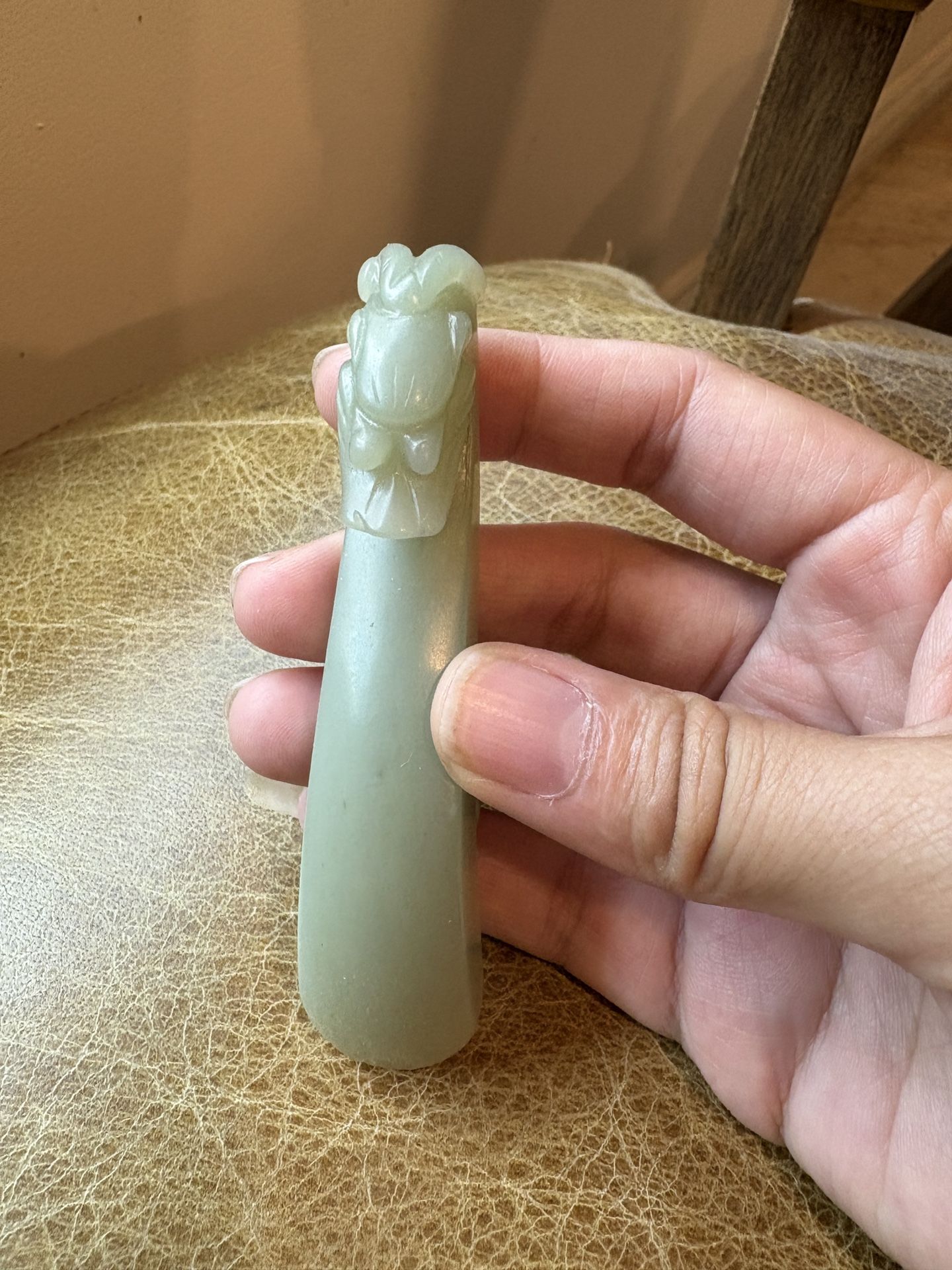 Chinese old jade belt hook