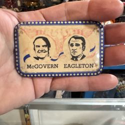 1972 McGovern for President 1 3/4" x 2 3/4" Pinback Buttons Shriver Eagleton pin