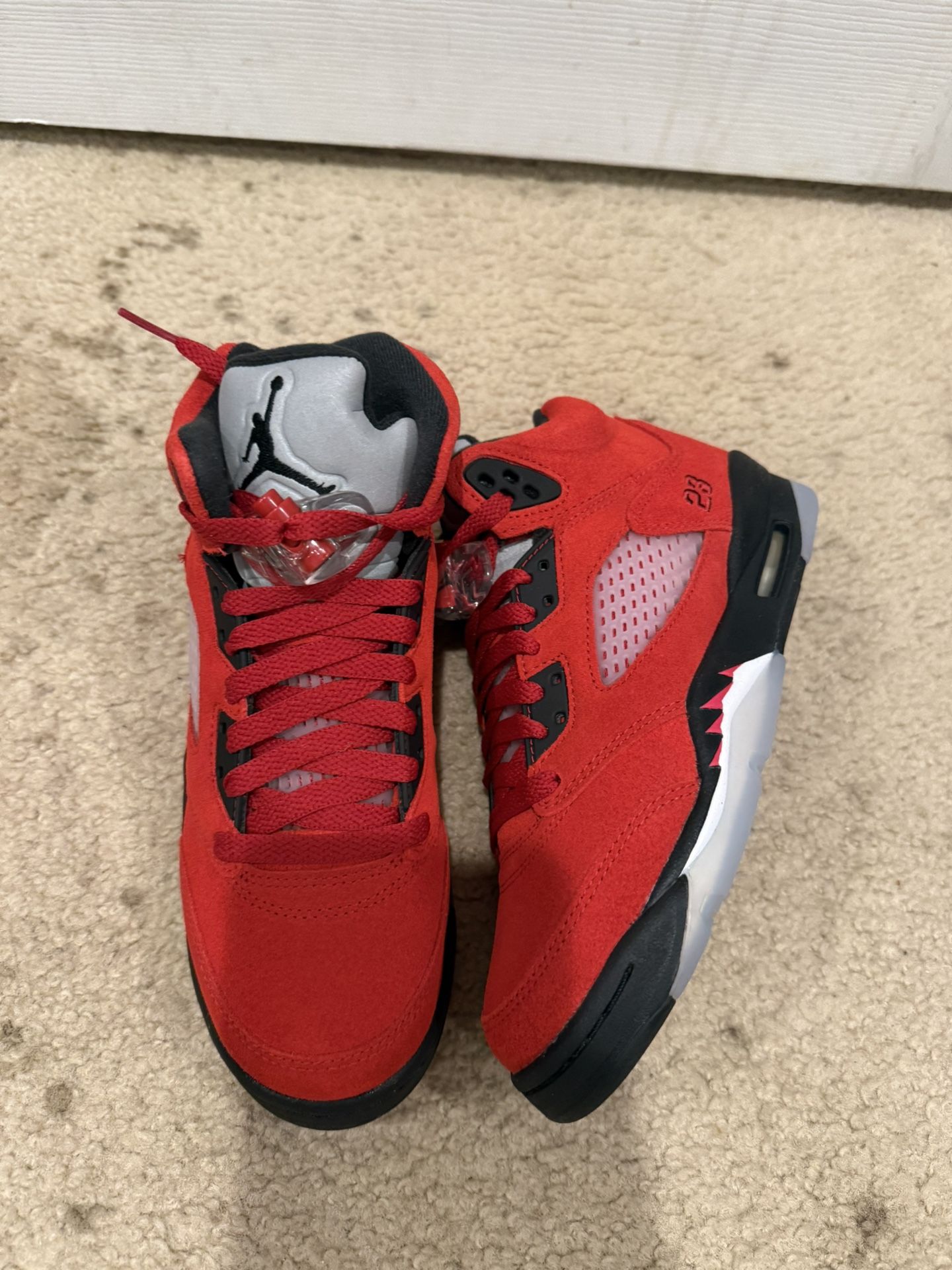 Jordan 5 Raging Bull Size 4.5y Brand New 
