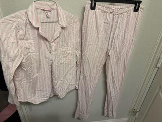 Victoria's Secret Pink Striped Pajama Set