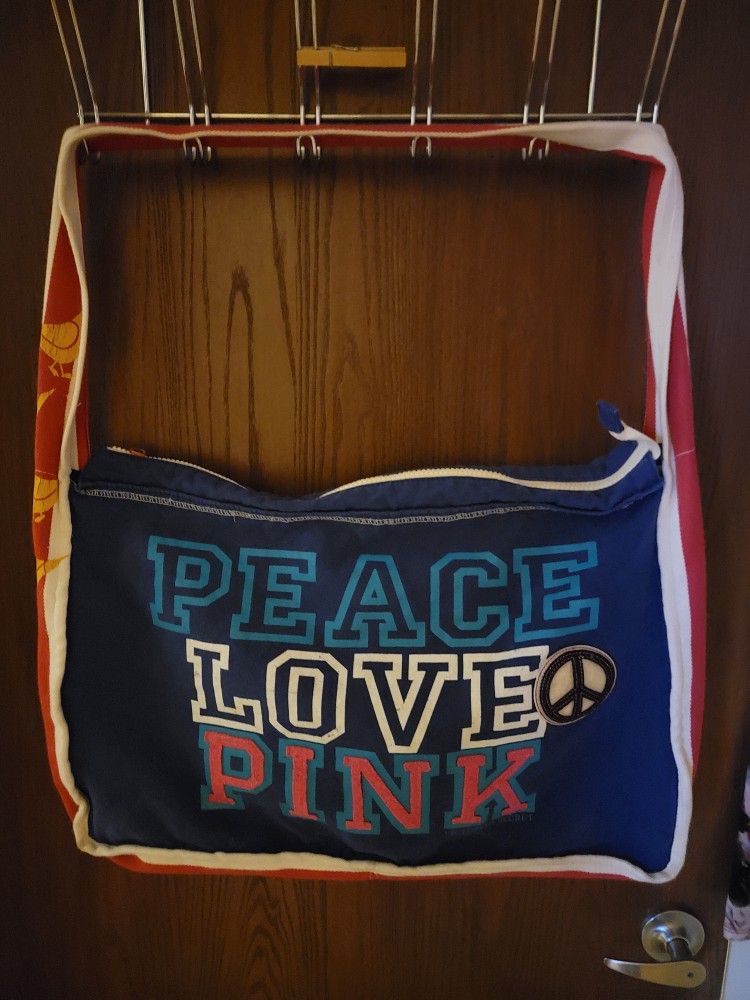 Vintage VS PINK Peace Love Duffle Bag