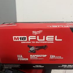 Milwaukee M18 FUEL 18V Lithium-Ion Brushless Cordless 4-1/2 in./5 in. Grinder w/Paddle Switch (Tool-Only