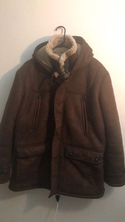 brown leather jacket.