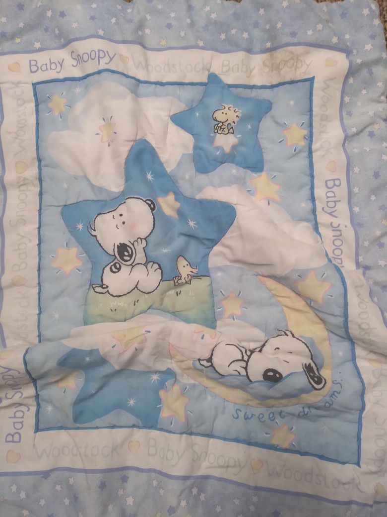 Vintage Snoopy( Peanuts ) Baby Quilt