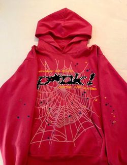 Pink Sp5der Hoodie Size Small