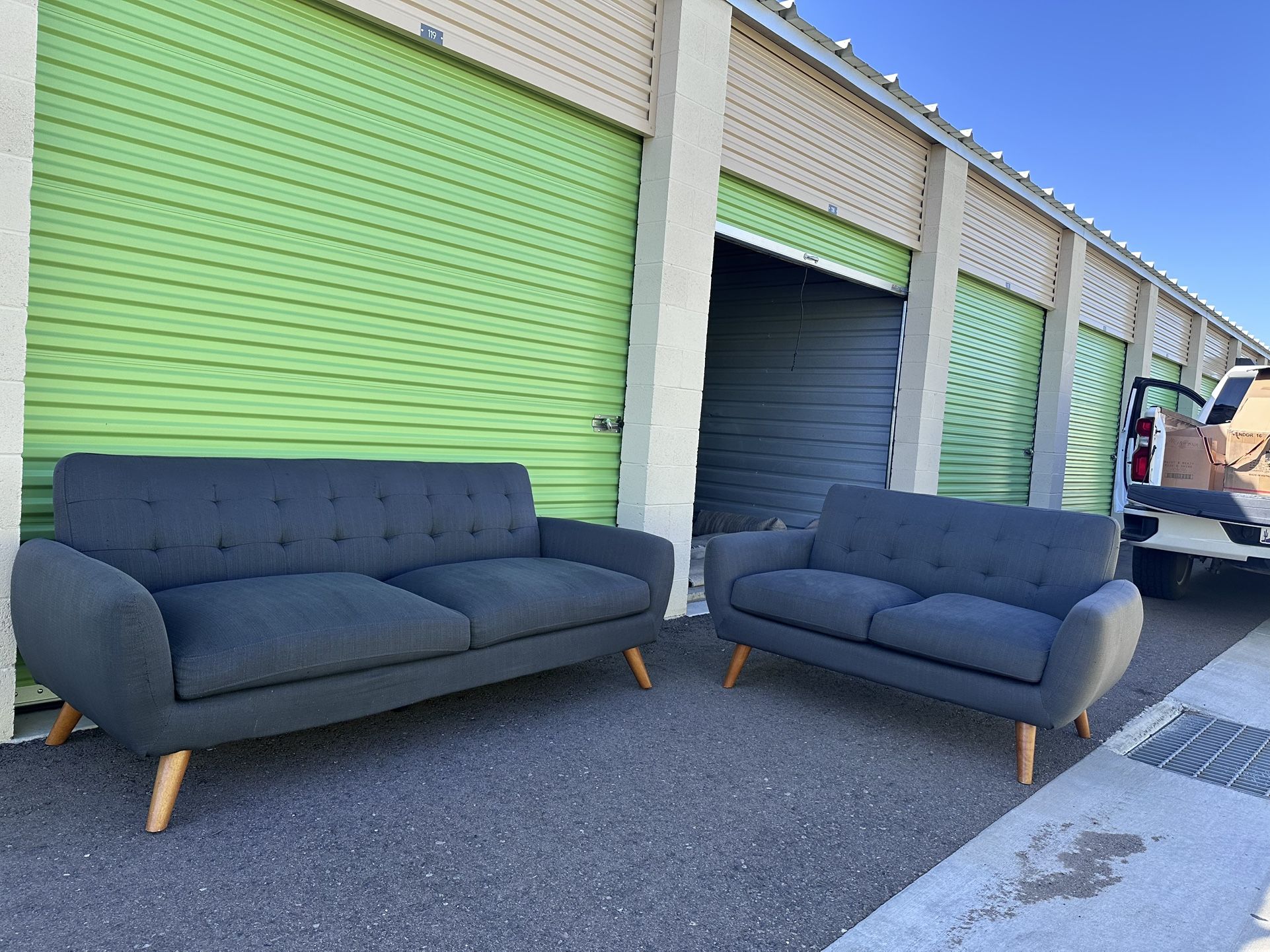 Gray Modern Couch Set- Free Delivery