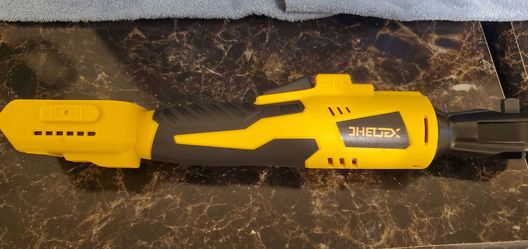 Battery powered ratchet with basic sockets included you need to provide your own battery