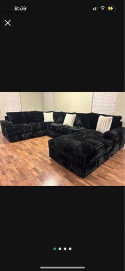 Brand new super comfy plush corduroy sectional