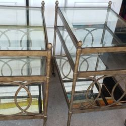 2 Glass ,night Stand,and Mirror 64x40 Super Heavy-duty And Nice