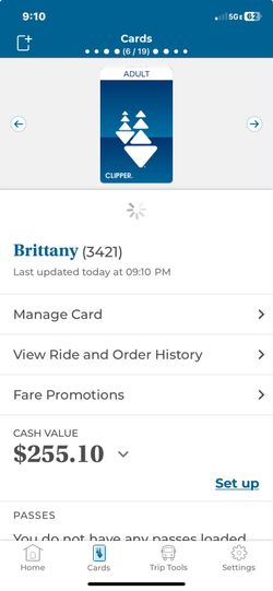 -Loaded clipper card