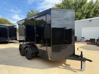 2027 New 6x12 TA Screwless Enclosed Trailer | Blackout | Spoiler Package | .08 Polycor | Dexter Axles | El Paso | 1256 (BLACK)