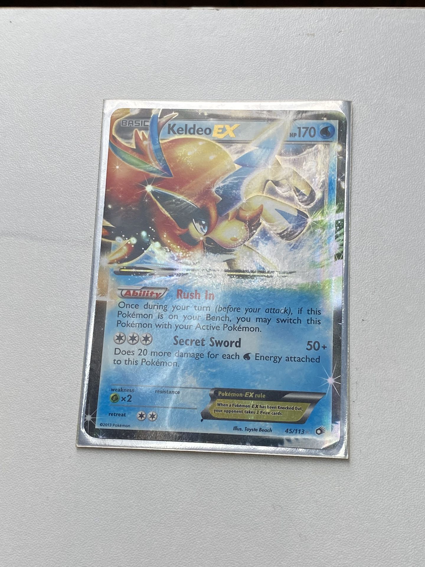 2013 POKEMON BLACK & WHITE LEGENDARY TREASURES Keldeo Ex