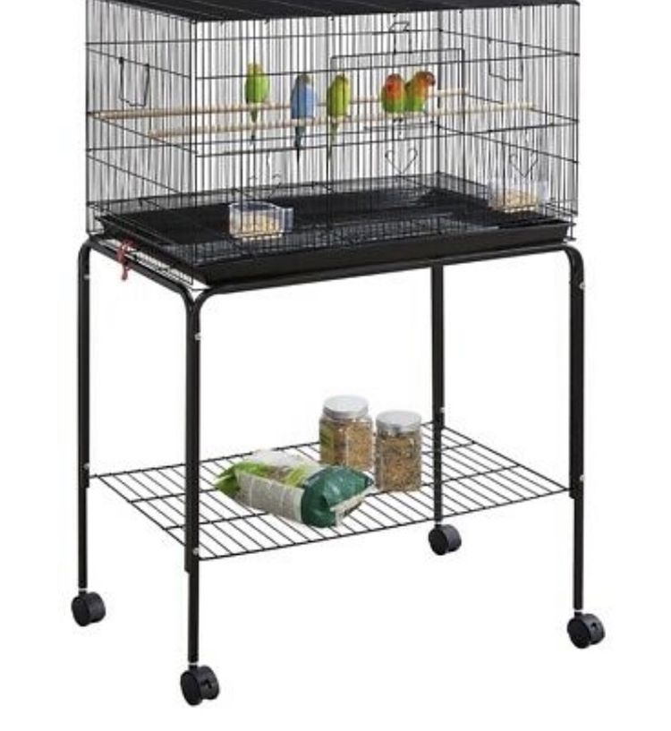 Rectangle Bird Cage w/ Detachable Stand