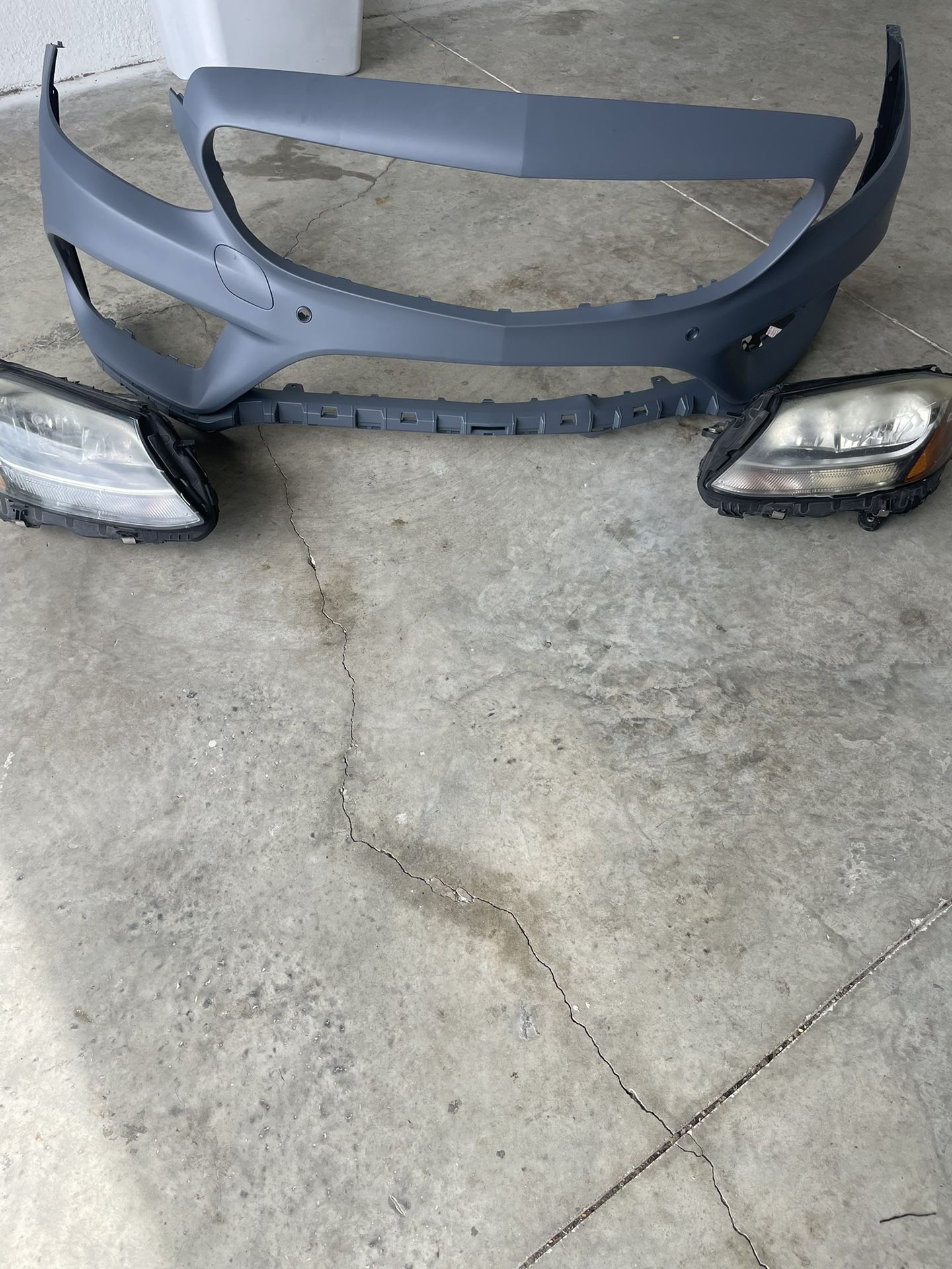 C300 headlights in bumper plastic year 2016 and up