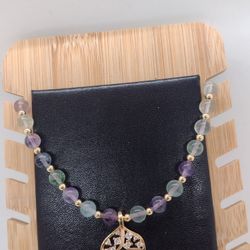 Flourite Mermaid Tail Bracelet Adjustable