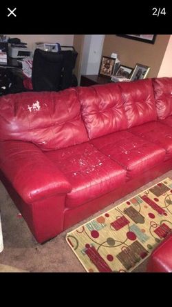 $150 AS IS VIEW ALL PICTURES Sofas w big ottoman. First come first serve.