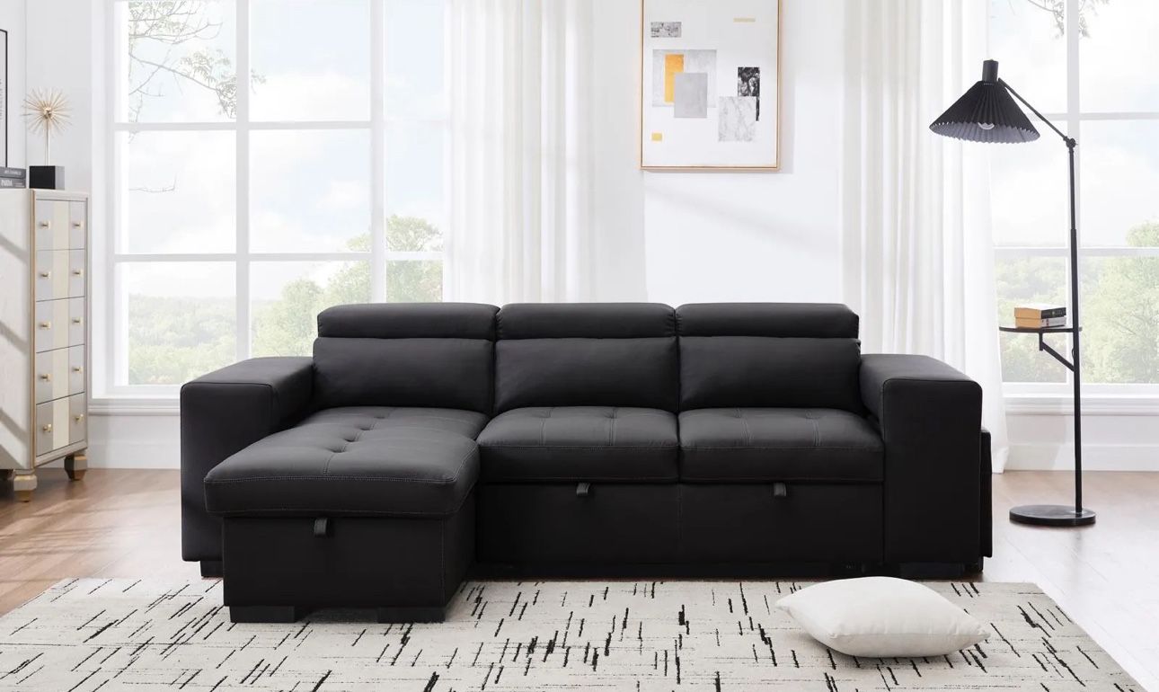 Brand New Sleeper Sectional Sofa / Sofa Cama con Almacenamiento Nuevo a Estrenar … Fast 🚚