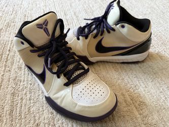 Rare authentic Nike Zoom Kobe 4 Inline 2008 Black White Purple Mens Size 9.5, not jordan, Travis Scott, LeBron, Luka, wemby