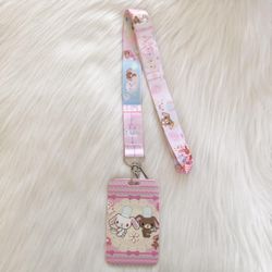 Shirousa and Kurousa sanrio lanyard with Id/ card holder